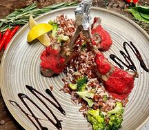 Каре ягненка с овощами