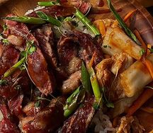 Нежное куриное филе с подкопчённым пюре