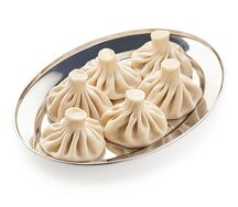 Хинкали с бараниной и зеленью