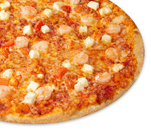 Пицца Томатная с креветками