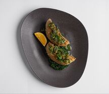 Lucioperca con purea di cavolfiore