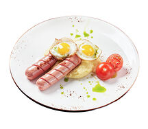 Пюре с сосисками