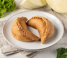 Пирожки бездрожжевые ржаные с капустой и яйцом