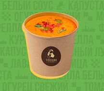 Томатный крем с копченой курицей