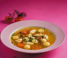 Суп с кнелями из индейки