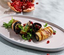 Рулетики из жареных баклажанов по-грузински