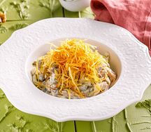 Салат с языком и картофелем пай