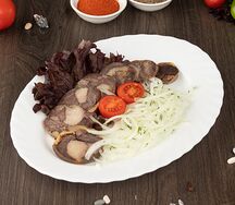 Казы из конины с зеленью
