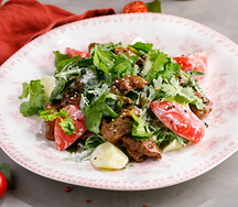 Салат с куриной печенью