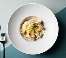 Паста с лисичками