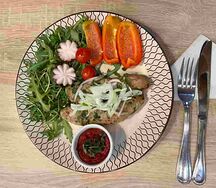 Люля из курицы с говядиной