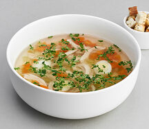 Куриный бульон с орзо