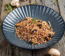 Греча с грибами