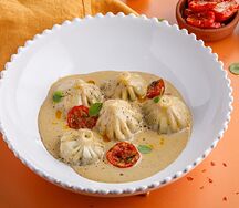 Паттара хинкали с телячьими щечками