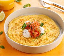 Омлет с лососем