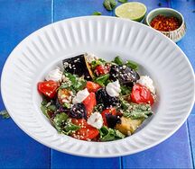 Салат с хрустящими баклажанами