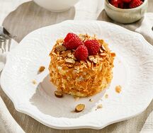 Домашний десерт без сахара с малиной