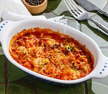 Запеканка из цукини, томатов и индейки