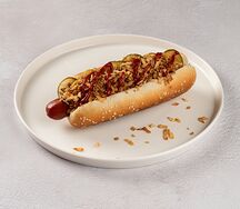 Датский хот-дог с говяжьей колбаской