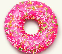 Донат клубничный 