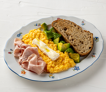 Скрэмбл с мортаделлой