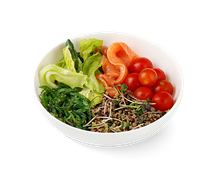 Боул с лососем и киноа