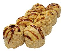 Запеченный ролл с курицей