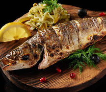 Сибас на вертеле