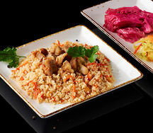 Восточный плов из бедра курицы