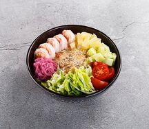 Поке с креветкой и киноа