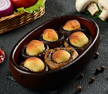 Грибы с сыром на кеци