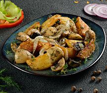 Картофель с грибами