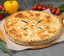 Пирог с мясом и грибами