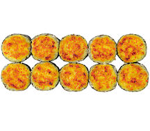 Запеченный ролл с лососем и сыром