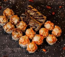 Запеченный сет с острой креветкой