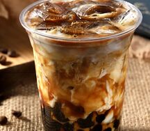 Латте с тапиокой