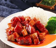 Тушеная свинина с рисом