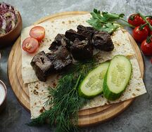 Печень с салом или курдюком