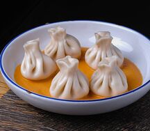 Мини-хинкали с креветками