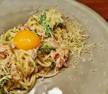 Паста с беконом