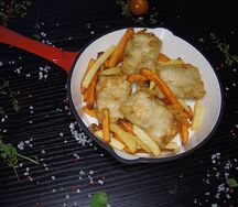 Fish & chips с бататом фри