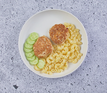 Куриные котлетки с макарошками