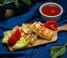 Жареный сыр халуми