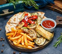 Мерида с овощами на тарелке