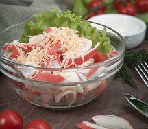 Салат Крабовый со свежим огурцом