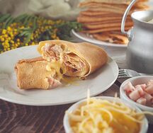 Блинчик с ветчиной и сыром