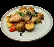 Пангасиус с овощами