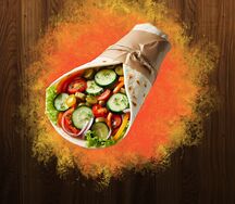 Вегетарианская шаурма с фалафелем мини