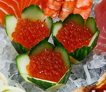 Сашими красная икра