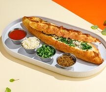 Хрустящая лодочка с люля-кебабом